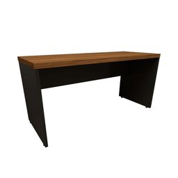 Escrivaninha 150cm com Gaveteiro 3 Gavetas Escritório F5 Cor:nogal com Preto - 2