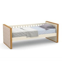 Cama Babá Tutto New com Auxiliar e Capitonê Freijó/off White - Matic Móveis - 3