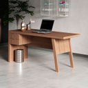 Ver mais imagens de Mesa para Escritório Escrivaninha 2 Gavetas Amêndoa