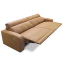 Ver imagem 6 de Sofá 4 Lugares Retrátil Reclinável Elétrico 284cm Mazi L06 Couro Caramelo - Lyam Decor