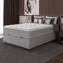 Ver imagem 7 de Cama Box Baú Casal Colchão Molas Ensacadas Pillow Top Perfect 138X188X74Cm Cinza/Branco