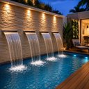 Ver imagem 6 de Kit com 4 Cascatas 25cm de Embutir na Parede com Acabamento em Aço Inox para Piscina