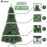Árvore de Natal Pinheiro Luxo 1,80m 800 Galhos Tradicional Verde Premium Grande Cheia Luvinco - 3