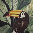 Ver imagem 6 de Papel de Parede Folhas e Tucano Verde e Preto+ Cola Inclusa