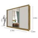 Ver imagem 7 de Guarda-Roupa Casal 4 Espelhos 3 Portas de Correr 6 Gavetas Toronto Espresso Móveis