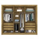Ver imagem 3 de Guarda-Roupa Casal 4 Espelhos 3 Portas de Correr 6 Gavetas Toronto Espresso Móveis