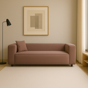 Ver imagem 2 de Sofá Cecília Orgânico 2 Lugares 160cm Sala de Estar Linho Rose - Incasa Decor