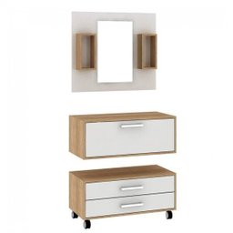 Gabinete para Banheiro com Espelheira e Gaveteiro Espresso Móveis - 3