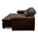 Ver imagem 4 de Sofa Retratil Reclinavel 2 Lugares 2,60m Crystal Veludo Marrom Lansofbr