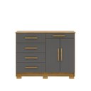 Ver mais imagens de Cômoda Sapateira Sirius 5 Gavetas 2 Portas - Nature/Alasca