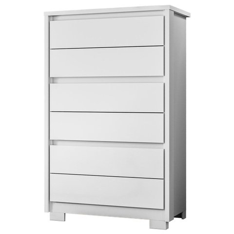 Cômoda para Quarto 6 Gavetas Duo Branco
