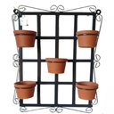 Ver imagem 2 de Suporte Ferro Plantas Quadrado Preto 5 Vasos