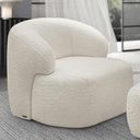 Ver imagem 2 de Poltrona Decorativa Fixa Orgânica para Sala Living Barolo L06 Bouclê Branco - Gtdnexxus