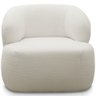 Poltrona Decorativa Fixa Orgânica para Sala Living Barolo L06 Bouclê Branco - Gtdnexxus - 3