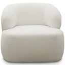 Ver imagem 3 de Poltrona Decorativa Fixa Orgânica para Sala Living Barolo L06 Bouclê Off White - Gtdnexxus