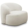 Poltrona Decorativa Fixa Orgânica para Sala Living Barolo L06 Bouclê Branco - Gtdnexxus - 1