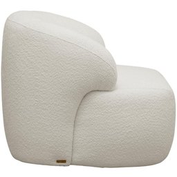 Poltrona Decorativa Fixa Orgânica para Sala Living Barolo L06 Bouclê Branco - Lyam Decor - 5