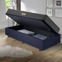 Ver imagem 3 de Base Box Baú 88x188 Suede com Colchão Dual Firm Espuma Ecoflex
