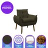 Poltrona Decorativa Sala de Estar Escritório Quarto Prime: Marrom - 6
