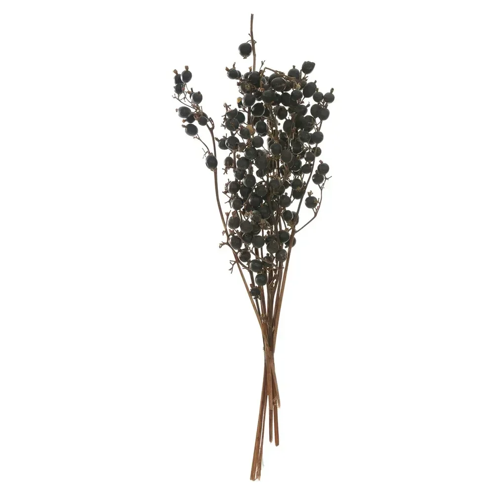 Berry Desidratada com 9 60cm Preto Florarte Flor Arte
