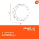 Ver imagem 3 de Painel Led 30w Redondo Branco Frio Sobrepor Fortled