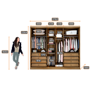 Ver imagem 3 de Guarda Roupa Casal 6 Portas e 8 Gavetas Robust Plus Novo Horizonte Cumaru Fendi