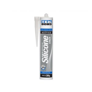 Silicone Tekbond Acetico Cinza 280g C/6pcs