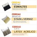 Ver imagem 4 de Kit 12 Pincel Trinchas Para Pintura Tigre Media 500 2 1/2 Polegadas Cerda Gris Parede Látex Acrí
