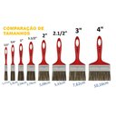 Ver imagem 3 de Kit 12 Pincel Trinchas Para Pintura Tigre Media 500 2 1/2 Polegadas Cerda Gris Parede Látex Acrí