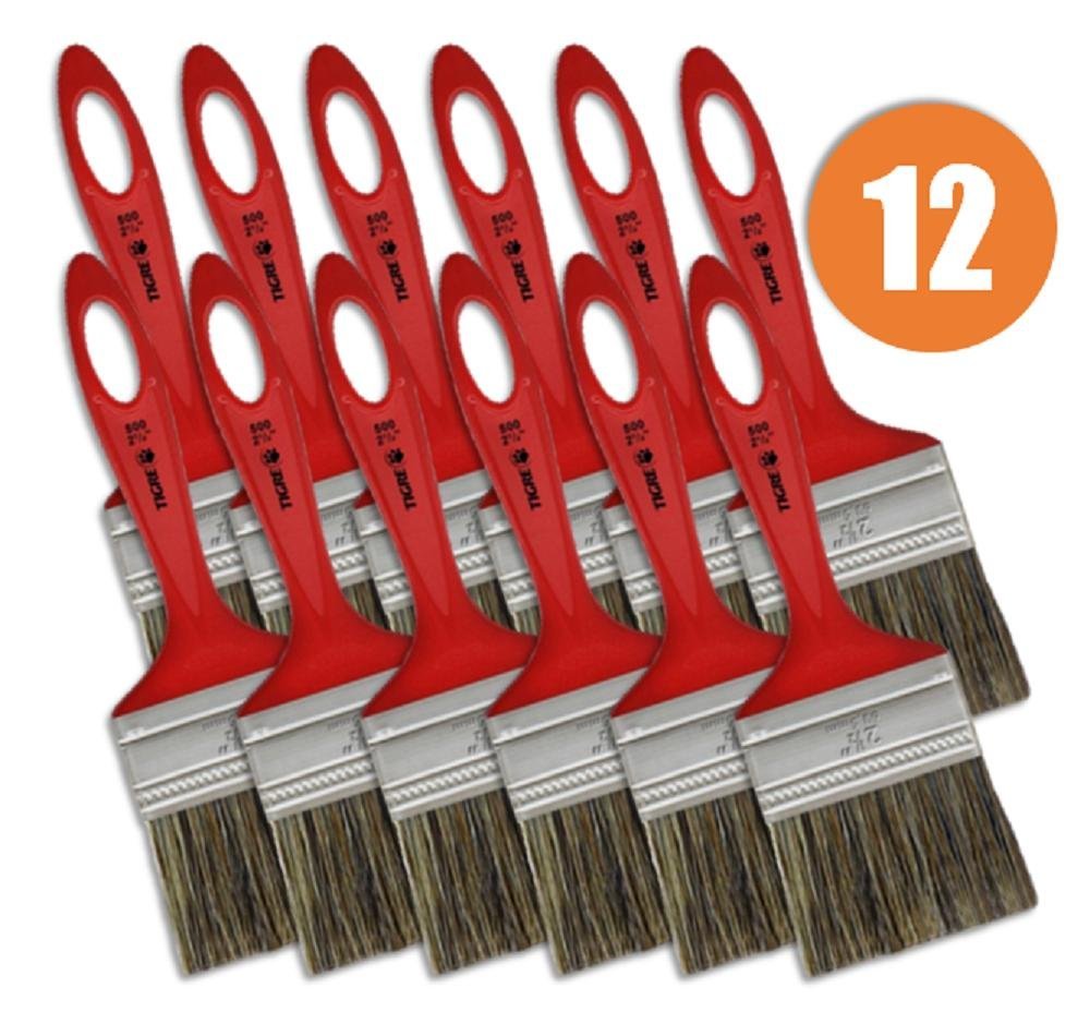 Kit 12 Pincel Trinchas Para Pintura Tigre Media 500 2 1/2 Polegadas ...