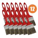 Ver imagem 2 de Kit 12 Pincel Trinchas Para Pintura Tigre Media 500 2 1/2 Polegadas Cerda Gris Parede Látex Acrí