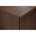 Ver mais imagens de Cabeceira Casal 140cm Ripada 100% MDF Estofada Isis com 02 Mesas de Cabeceira Espresso Móveis