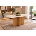 Ver imagem 1 de Mesa Jantar Lana Canto Curvo c/Vidro 160cm Cinamomo/Of Henn
