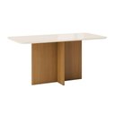 Ver imagem 2 de Mesa Jantar Lana Canto Curvo c/Vidro 160cm Cinamomo/Of Henn
