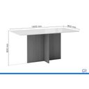 Ver imagem 3 de Mesa Jantar Lana Canto Curvo c/Vidro 160cm Cinamomo/Of Henn