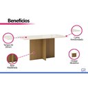 Ver imagem 4 de Mesa Jantar Lana Canto Curvo c/Vidro 160cm Cinamomo/Of Henn