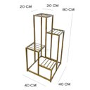 Ver imagem 2 de Suporte Plantas DOURADO Chão 4 Andares ferro Super Do Dia jardineira jardim