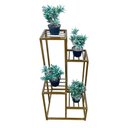 Ver imagem 1 de Suporte Plantas DOURADO Chão 4 Andares ferro Super Do Dia jardineira jardim