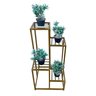 Suporte Plantas DOURADO Chão 4 Andares ferro Super Do Dia jardineira jardim - 1