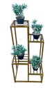Ver imagem 1 de Suporte Plantas DOURADO Chão 4 Andares ferro Super Do Dia jardineira jardim