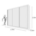 Ver imagem 4 de Guarda-Roupa Casal 3 Portas de Correr 6 Gavetas Toronto Espresso Móveis