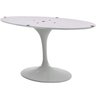 Mesa de Jantar Saarinen Oval Tampo de Pedra, Mármore e Granito 1,98x1,22m Tatu Bola Móveis Nano Glas - 9