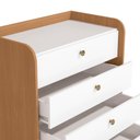 Ver imagem 3 de Cômoda 4 Gavetas:canela/branco