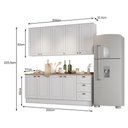 Ver imagem 2 de Cozinha Americana 4 Peças com Balcão 120cm e Tampo 9 Portas 3 Gavetas Branco-Nature Móveis Henn