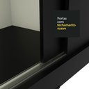 Ver imagem 7 de Guarda-Roupa Solteiro Madesa Tokio 2 Portas de Correr com Espelho 2 Gavetas Preto Cor:Preto