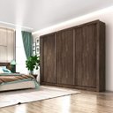 Ver imagem 1 de Guarda-Roupa Casal 3 Portas de Correr 6 Gavetas Toronto Espresso Móveis