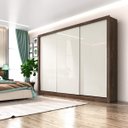 Ver imagem 2 de Guarda-Roupa Casal 3 Portas de Correr 6 Gavetas Toronto Espresso Móveis