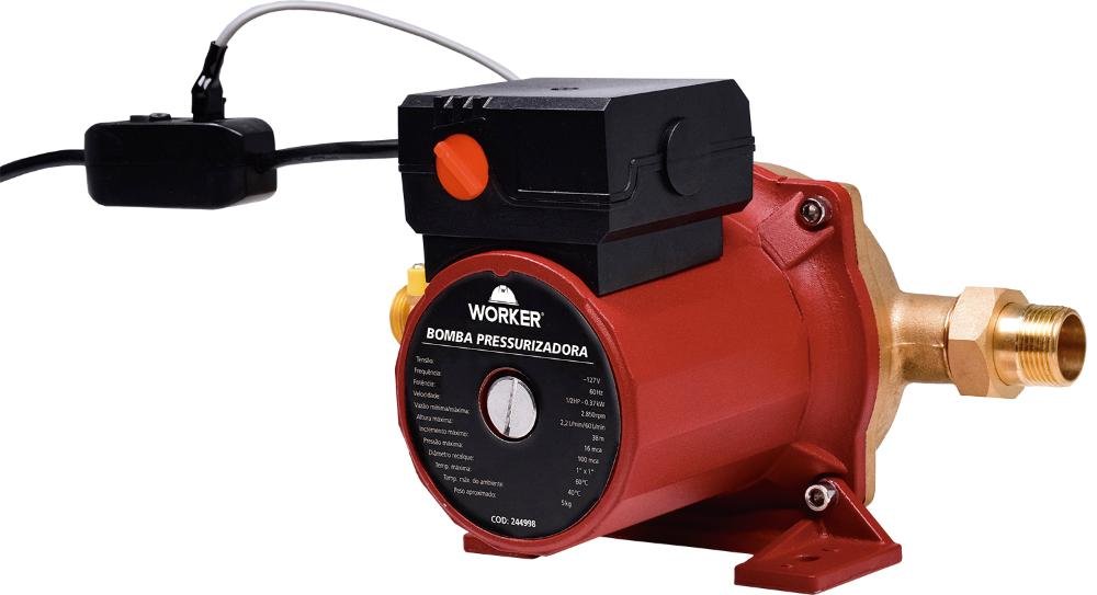Bomba Pressurizadora 1/2hp 220v 1x1'' Worker - 7