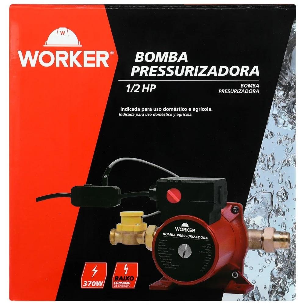 Bomba Pressurizadora 1/2hp 220v 1x1'' Worker - 2