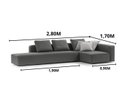 Ver imagem 3 de Sofá 5 Lugares, 2,80m X 1,70m Revestimento em Sarja - Asu001:verde